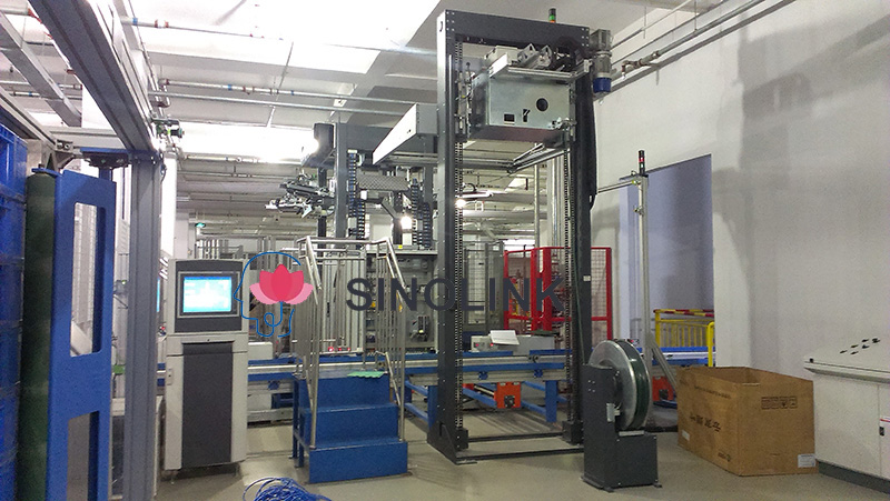 Máquina flejadora totalmente automática horizontal para paletas