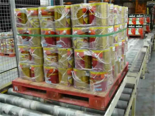 Máquina flejadora totalmente automática horizontal para paletas