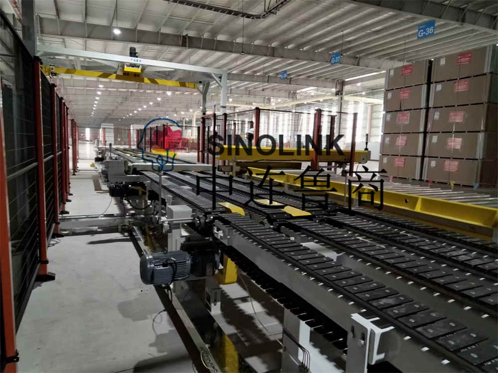 Paneles de yeso (paneles de construcción, paneles artificiales, etc.) Sistema de embalaje y envoltura completamente automático de seis lados