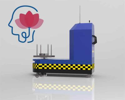 Máquina de embalaje de equipaje en el aeropuerto