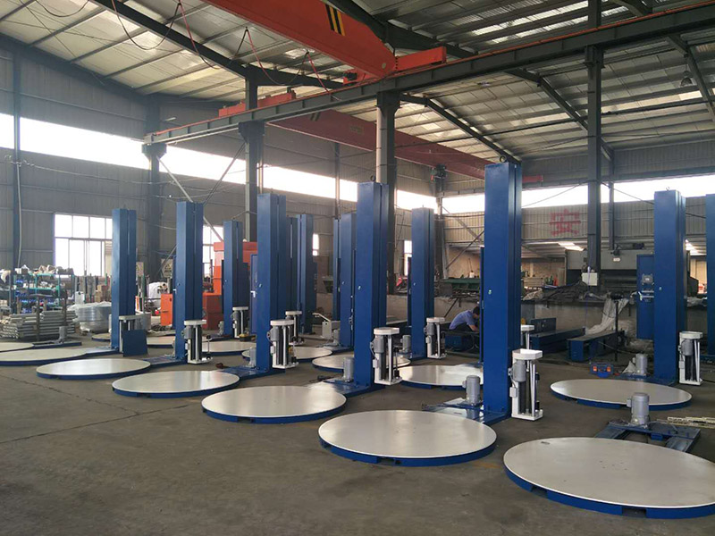 Máquina de envoltura de paletas semiautomáticas Máquina de envoltura de paletas semiautomáticas