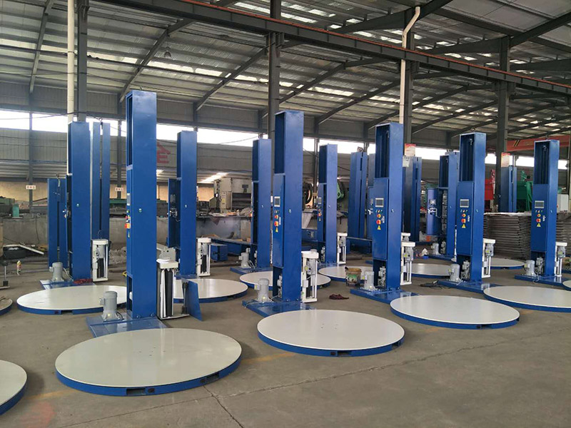 Máquina de envoltura de paletas semiautomáticas Máquina de envoltura de paletas semiautomáticas