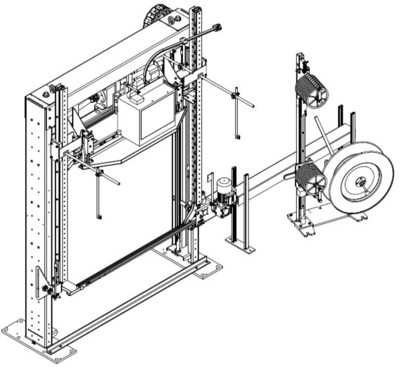 Máquina automática de flejado de paletas verticales Automatic Vertical Pallet Strapping Machine