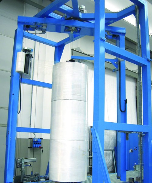 Sistema de embalaje y transporte automático de tela no tejida Non Woven Fabric Automatic Conveying And Packaging System