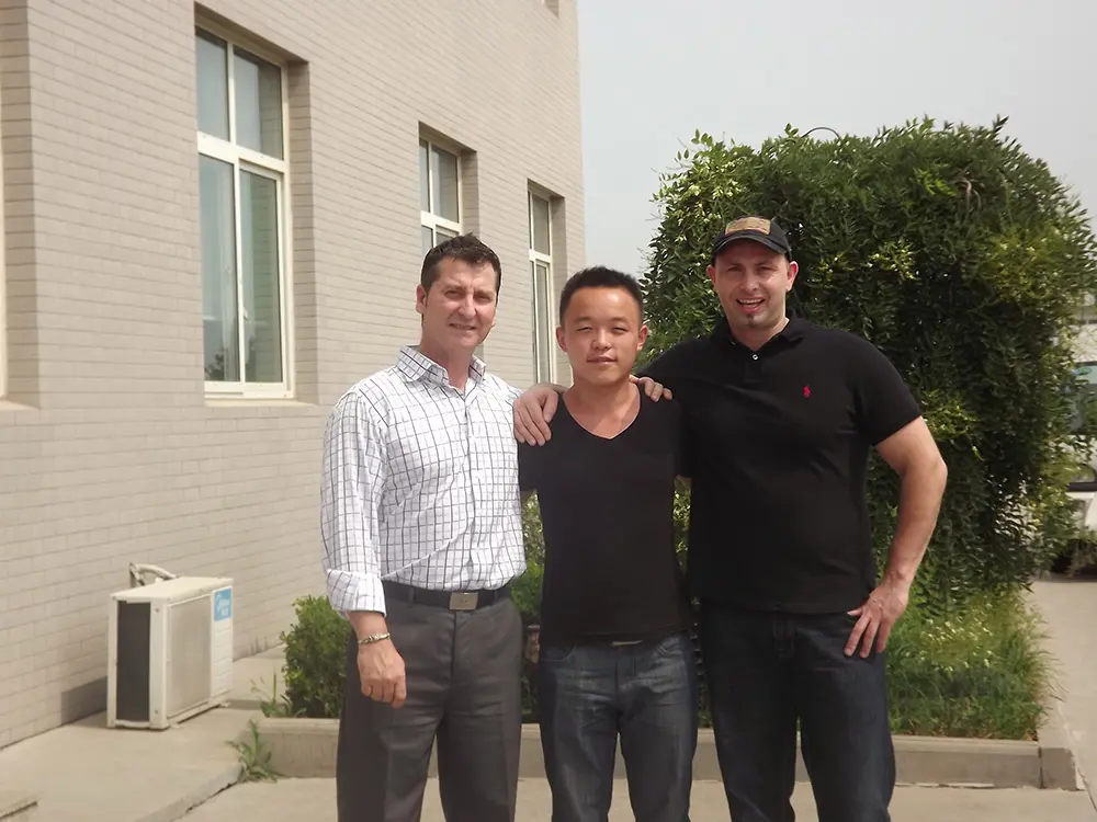 Clients from Austrilia for signing the agreement on the order of 50sets wrapping machine