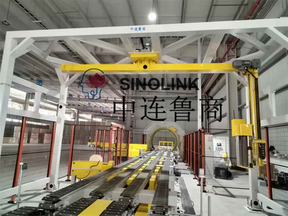 Paneles de yeso (paneles de construcción, paneles artificiales, etc.) Sistema de embalaje y envoltura completamente automático de seis lados